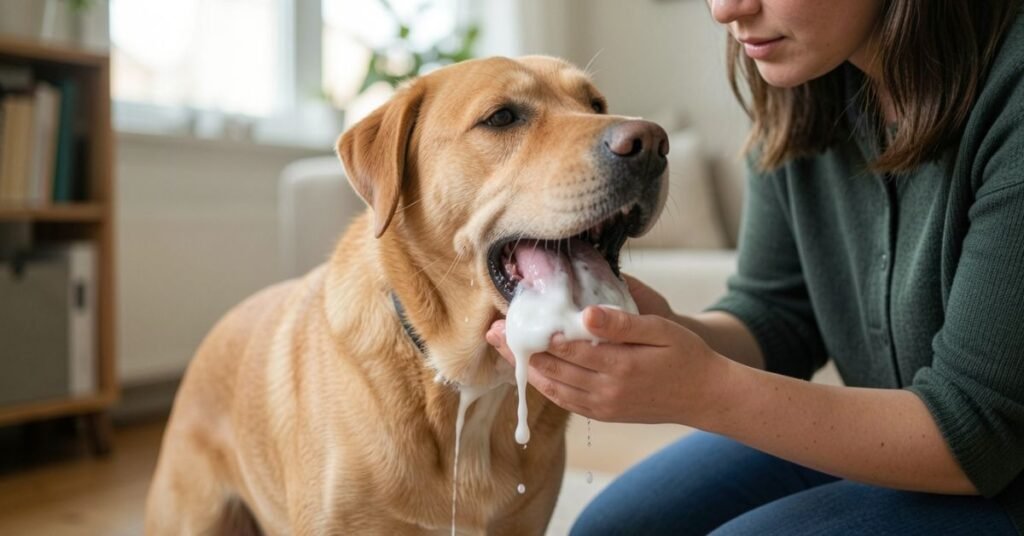 Dog Vomiting White Foam 