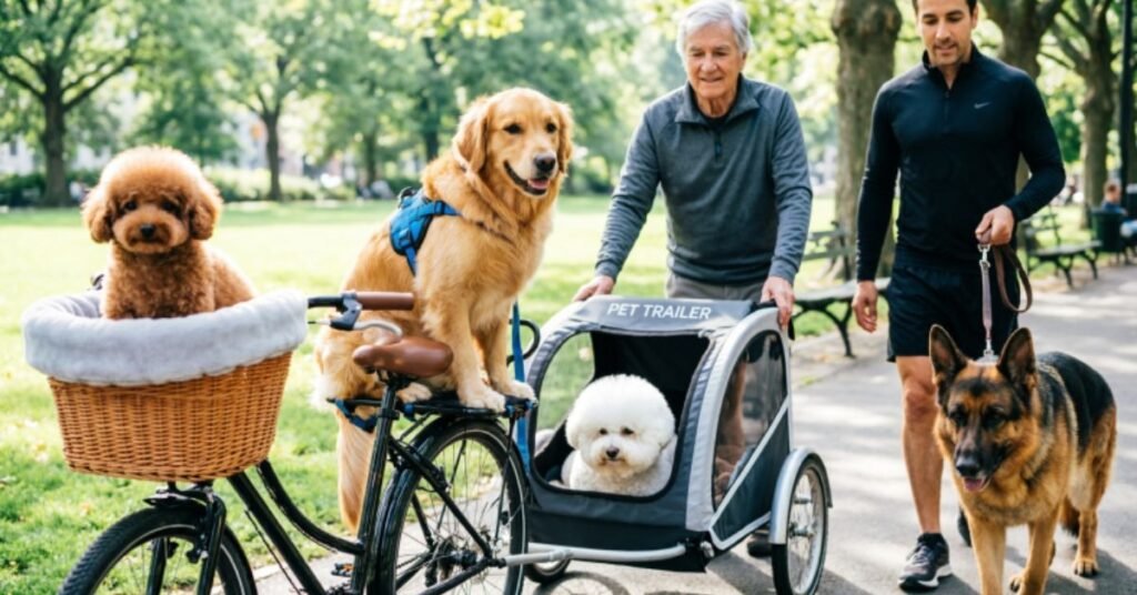 Carrying Dog on Bicycle